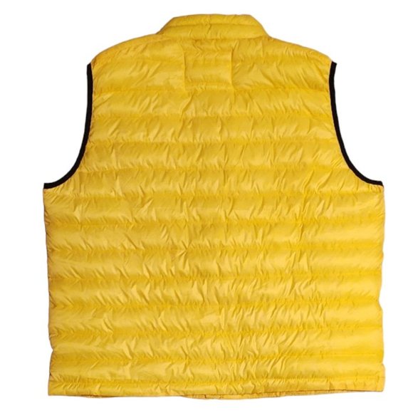 Aeropostale Bright Neon Yellow Puffer Vest 2 Pockets Unisex Size XL Pre-owned - Picture 3 of 8